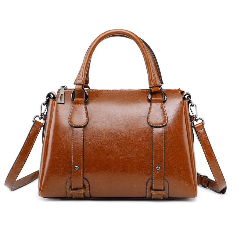 Large capacity female bag bag new handbag fashion leather female bag cowhide ladies shoulder female bag