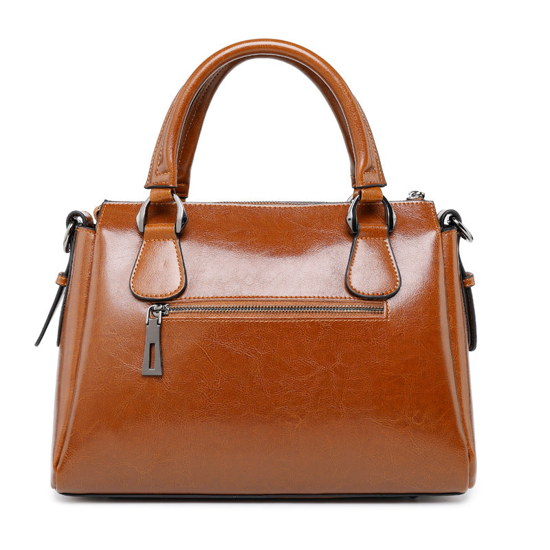 Large capacity female bag bag new handbag fashion leather female bag cowhide ladies shoulder female bag