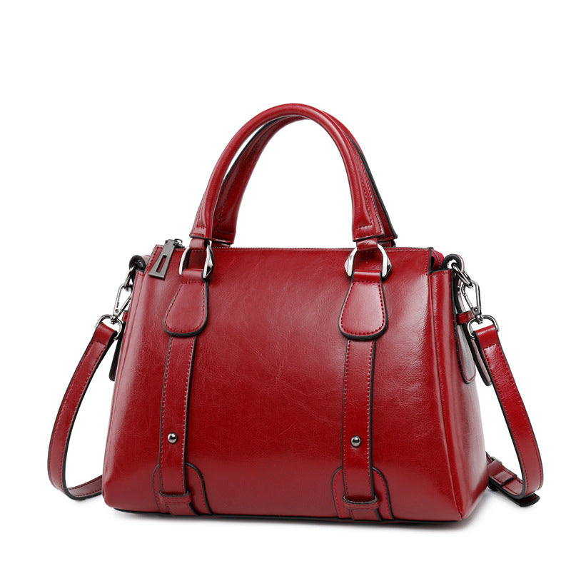 Large capacity female bag bag new handbag fashion leather female bag cowhide ladies shoulder female bag