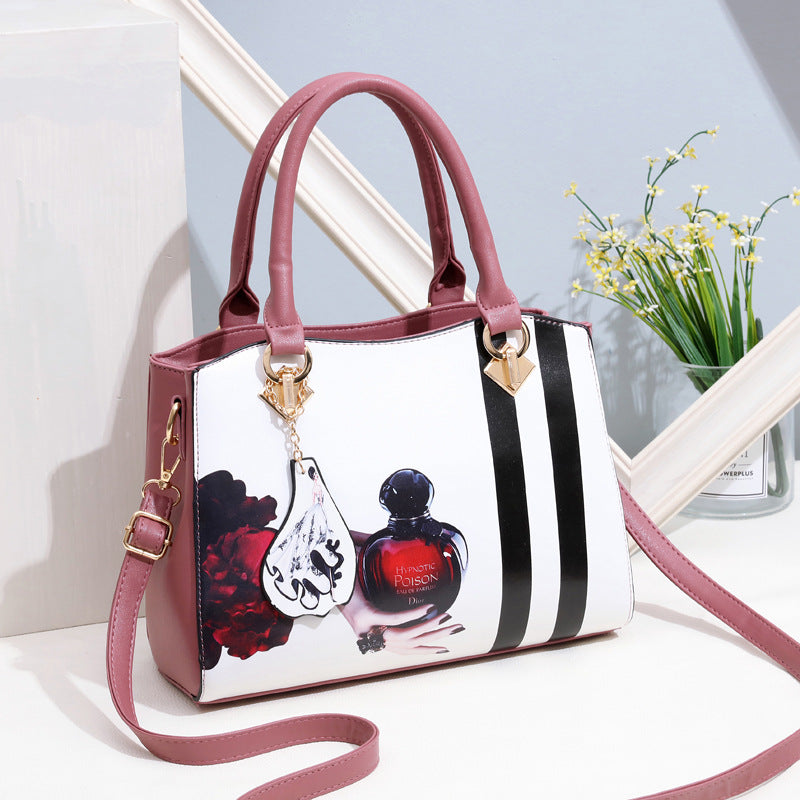 New fashion Korean version of the trend of single shoulder cross bag fashion casual women's bag print handbag