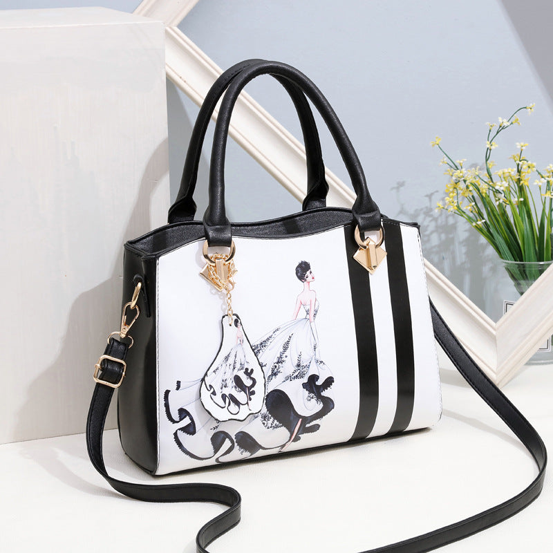 New fashion Korean version of the trend of single shoulder cross bag fashion casual women's bag print handbag