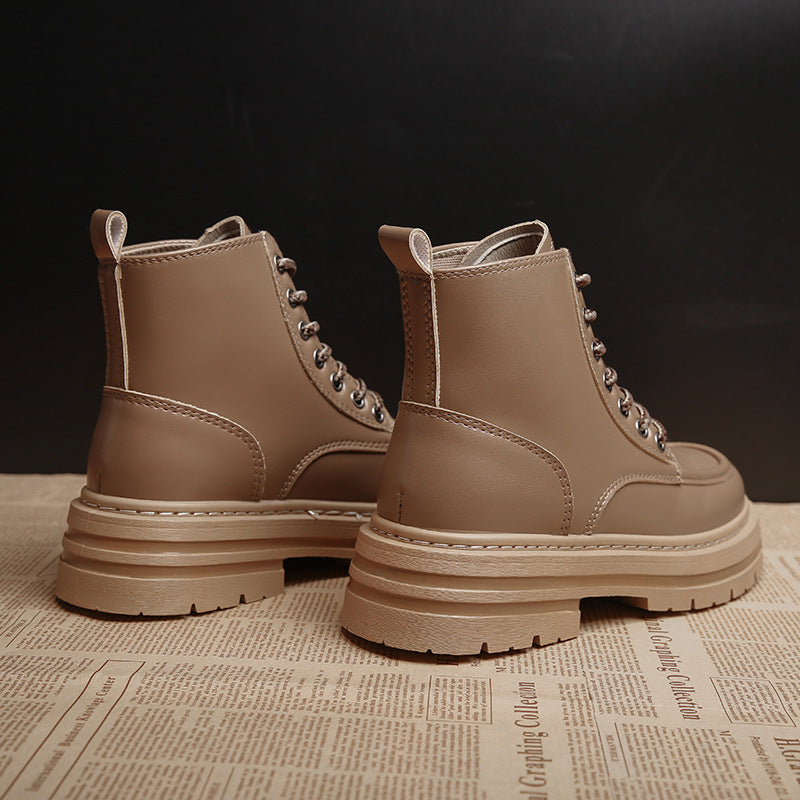 Autumn new Martin boots thick bottom high top casual shoes female biker boots retro work boots