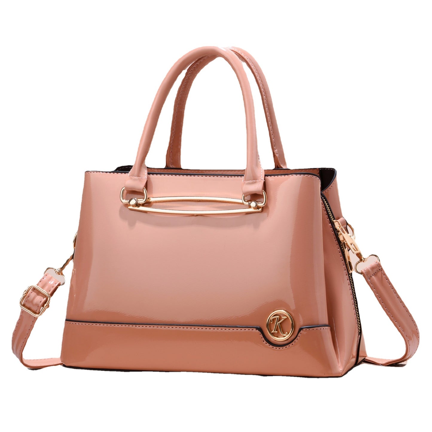 Women's bags spring and summer new retro bright leather handheld solid color women's bags simple atmosphere single shoulder crossbody bags